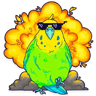 🔥 emoji ПАПУГИ by @kotypic Telegram sticker 12 of 21