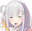 😄 emoji Emilia (Re: Zero) Telegram sticker 16 of 40