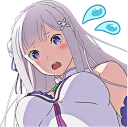 😥 emoji Emilia (Re: Zero) Telegram sticker 15 of 40