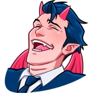 🤣 emoji Дьявол и Дьяволица Telegram sticker 24 of 48