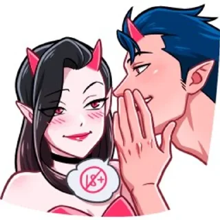 😏 emoji Дьявол и Дьяволица Telegram sticker 18 of 48