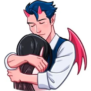 😭 emoji Дьявол и Дьяволица Telegram sticker 13 of 48