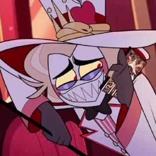 😅 emoji lucifer morninstar-hazbin hotel @Hazhell00 ➡️ @Ctikerubot Telegram sticker 8 of 59