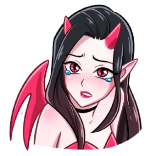 🥺 emoji Дьяволица Telegram sticker 10 of 27