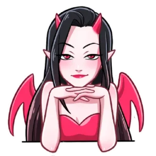 🙂 emoji Дьяволица Telegram sticker 12 of 27