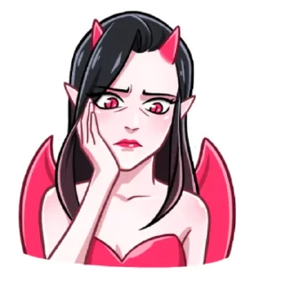😐 emoji Дьяволица Telegram sticker 11 of 27