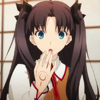🤭 emoji Rin Tohsaka UBW @ciseauxx Telegram sticker 5 of 66