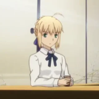 😐 emoji Artoria (Saber) UBW @ciseauxx Telegram sticker 15 of 47