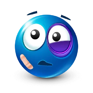 Sticker from blue