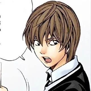📓 emoji Light Yagami | Death Note Telegram sticker 10 of 60