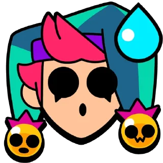 😰 emoji Chester Pins @BrawlStarsStik Telegram sticker 8 of 9