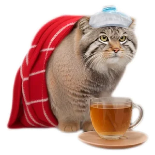🤒 emoji Everyday Manul @animalplantspb Telegram sticker 19 of 35
