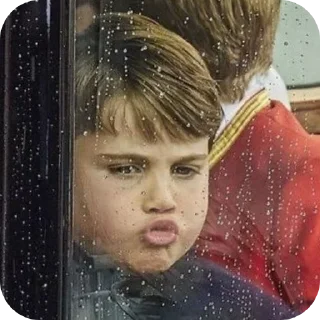😙 emoji Prince Louis Telegram sticker 20 of 40