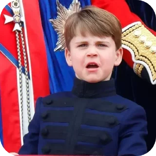 😧 emoji Prince Louis Telegram sticker 12 of 40