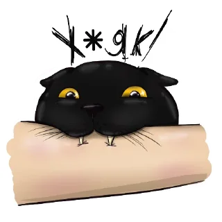 Sticker from Alister the Black Cat @NyushaRi