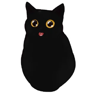 Sticker from Alister the Black Cat @NyushaRi