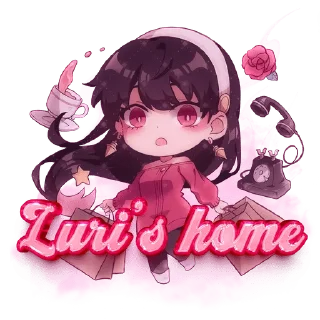 Sticker from 🥀: 𝖠𝗋𝗅𝖾𝖼𝖼𝗁𝗂𝗇𝗈 & @LURIsHOME