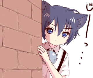 Sticker from Boy of the Black Cat Animated :: @line_stickers