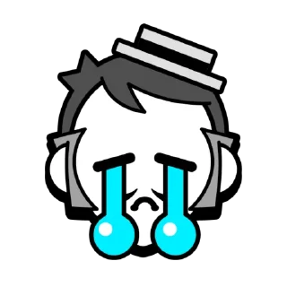 😭 emoji Gray Pins Telegram sticker 3 of 10