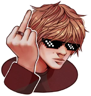 🖕 emoji дипинс Telegram sticker 10 of 20