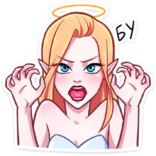 😈 emoji Ангелица :: @stickroom Telegram sticker 16 of 48