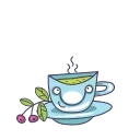 🍵 emoji Good morning @TVstickers Telegram sticker 7 of 25