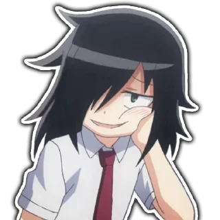 😏 emoji Tomoko by @anime_stickerr Telegram sticker 9 of 35