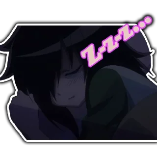 😴 emoji Tomoko by @anime_stickerr Telegram sticker 5 of 35