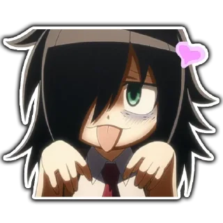 😝 emoji Tomoko by @anime_stickerr Telegram sticker 19 of 35