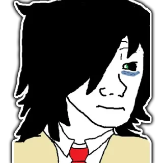 😪 emoji Tomoko by @anime_stickerr Telegram sticker 7 of 35