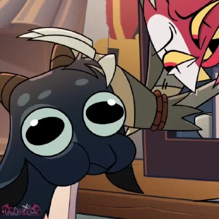 😳 emoji Black Goat•@Hazhell00 Telegram sticker 5 of 16
