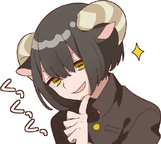 Sticker from Sheep and black goat :: @line_stickers