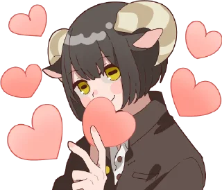 Sticker from Sheep and black goat :: @line_stickers