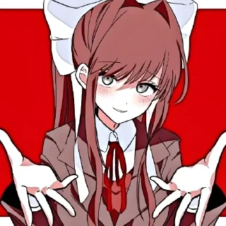 🍭 emoji Monika DokiDokiliteratureclub @Serebrealstik Telegram sticker 14 of 60