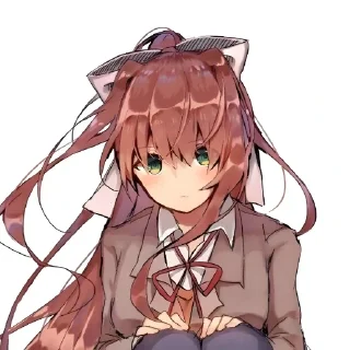 🍭 emoji Monika DokiDokiliteratureclub @Serebrealstik Telegram sticker 23 of 60