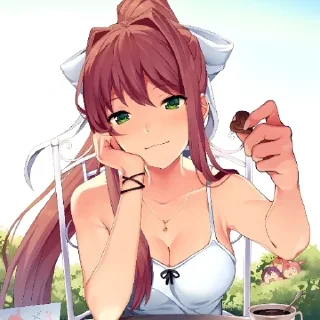 🍭 emoji Monika DokiDokiliteratureclub @Serebrealstik Telegram sticker 2 of 60