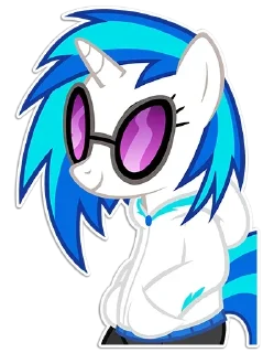 😎 emoji Vinyl Scratch ➩ @Earth928B Telegram sticker 6 of 20