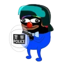 👮‍♂️ emoji Black Honka Telegram sticker 23 of 25