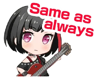 😕 emoji Ran Mitake (BanG Dream!) Telegram sticker 5 of 86