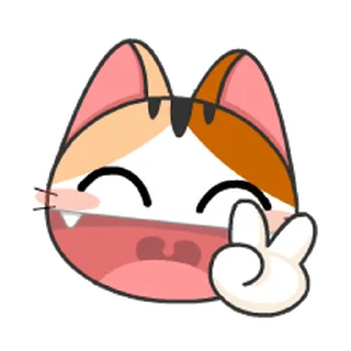 ✌️ emoji Gojill The Meow @TgSticker Emoji Telegram sticker 16 of 120