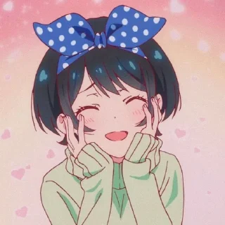 🥰 emoji Девушка на час @anime_stickerr Telegram sticker 23 of 25