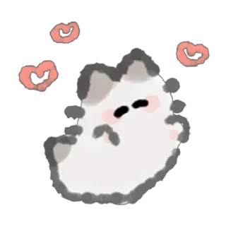 🥰 emoji Furball kitten 🤍 @xkysluv Telegram sticker 16 of 47