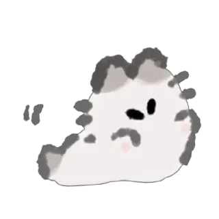 😾 emoji Furball kitten 🤍 @xkysluv Telegram sticker 14 of 47