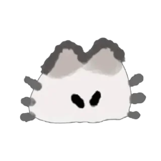 😾 emoji Furball kitten 🤍 @xkysluv Telegram sticker 11 of 47