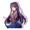 😮 emoji DDLC Yuri Telegram sticker 23 of 25