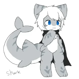 🙂 emoji Tiger shark 1(@A5ran) Telegram sticker 12 of 120