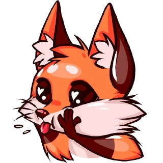 😅 emoji Fox Telegram sticker 10 of 43
