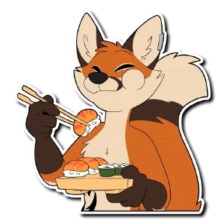 🍣 emoji Fox Telegram sticker 19 of 44