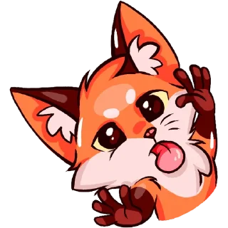 👋 emoji Fox Telegram sticker 8 of 43
