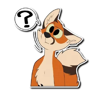 ❓ emoji Fox Telegram sticker 22 of 44